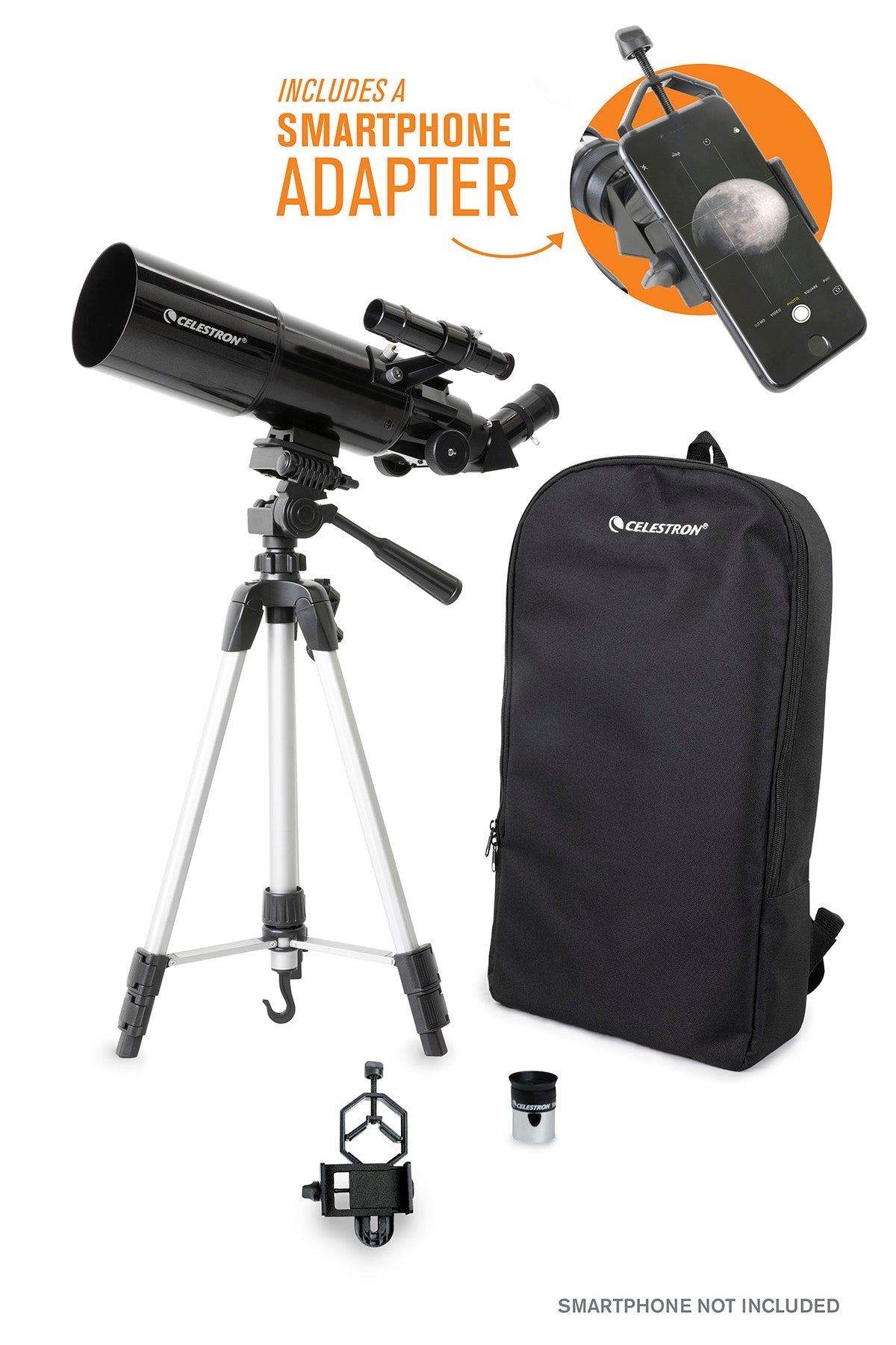 Celestron Travel Scope 80 Telescope with Smartphone Adapter