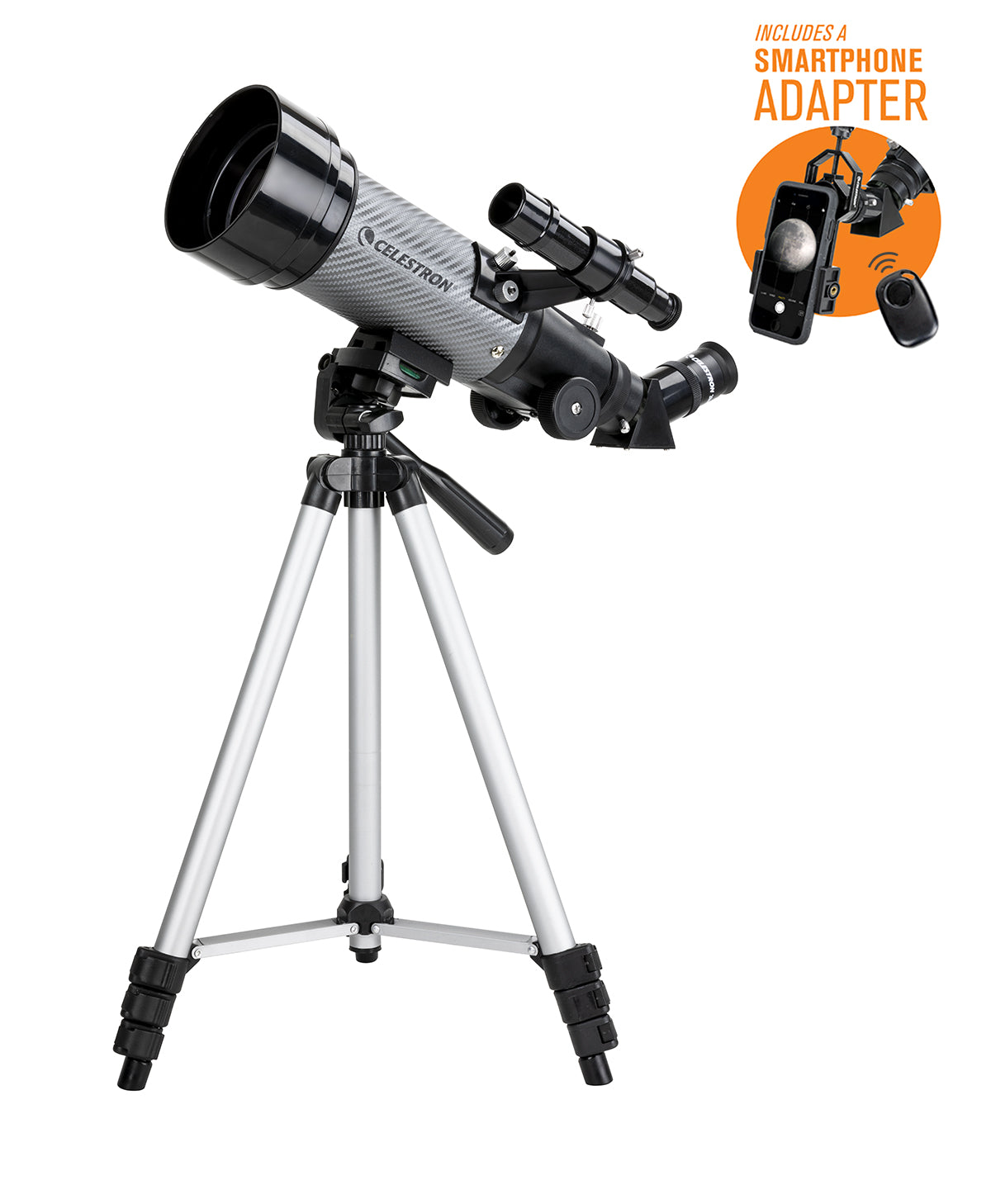 Celestron Travel Scope 70 DX Telescope with Smartphone Adapter