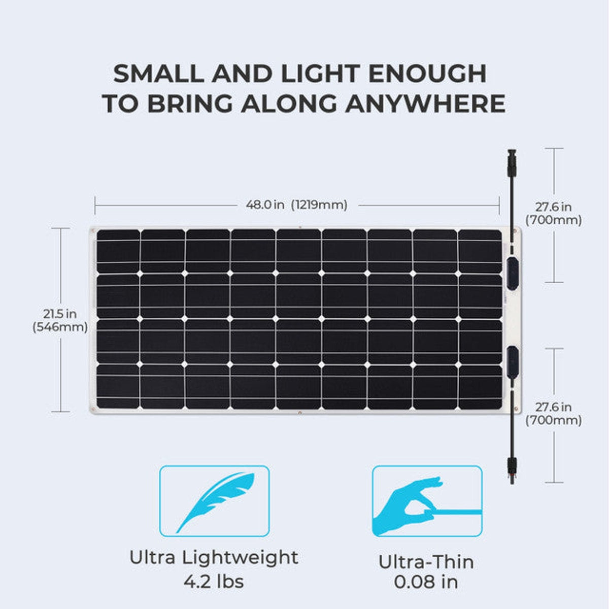 Renogy 12Volt 100W Lightweight and Flexible Solar Panel