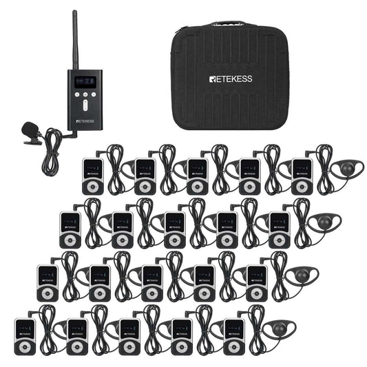 Retekess T130S T131S Segway Tour Guide System for Segway Travel and Bicycle Tours with Carry Case 1TX-20RX-1 BAG
