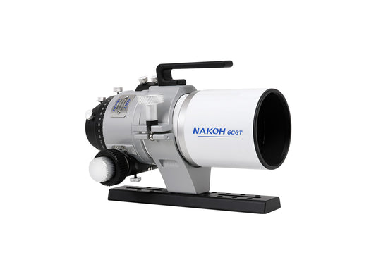 Nakoh 60GT telescope on a white background