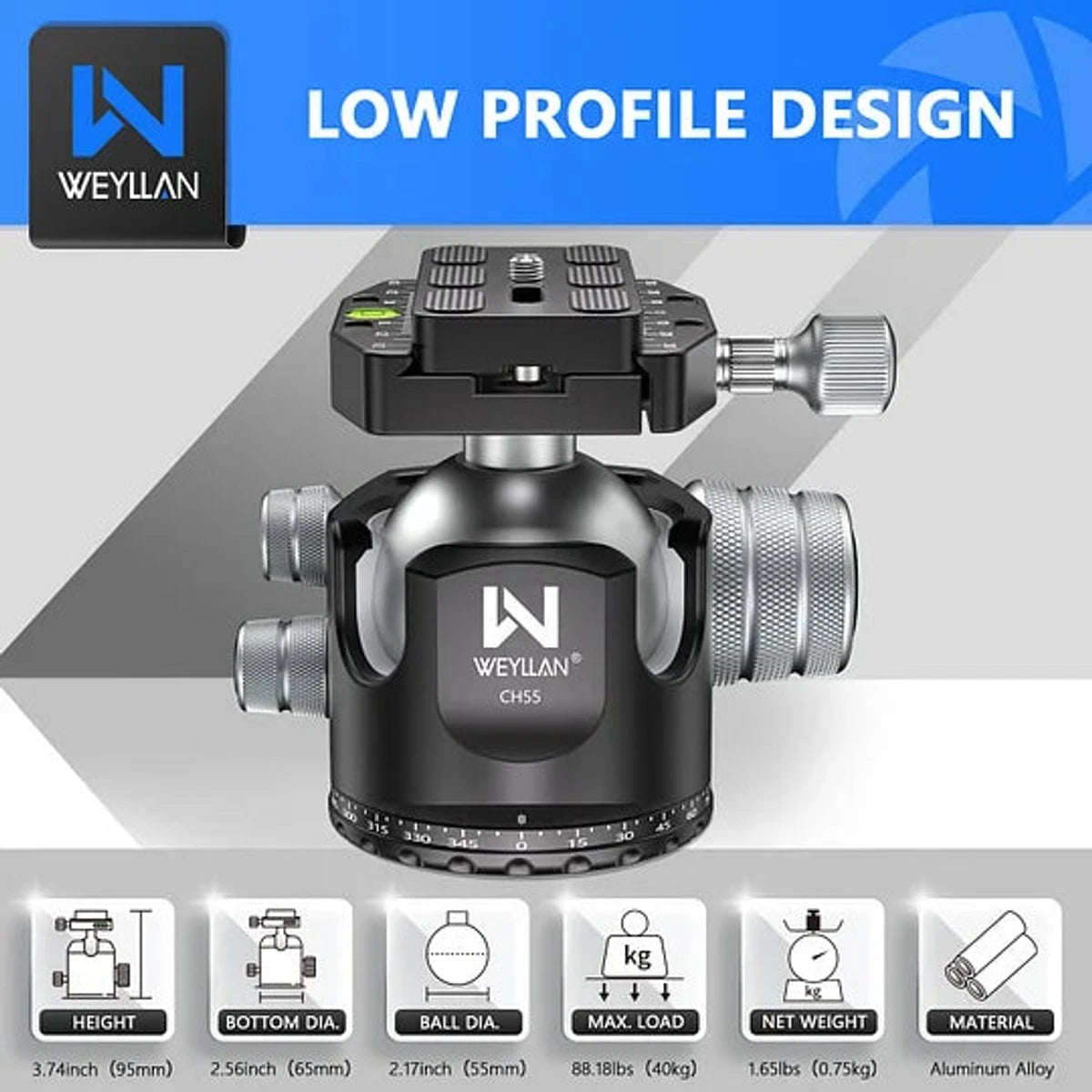 Weyllan CH55 Ballhead – Dark Clear Skies UK