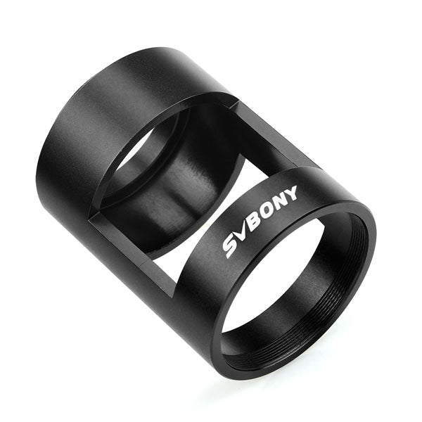 Black SVBONY lens adapter on a white background