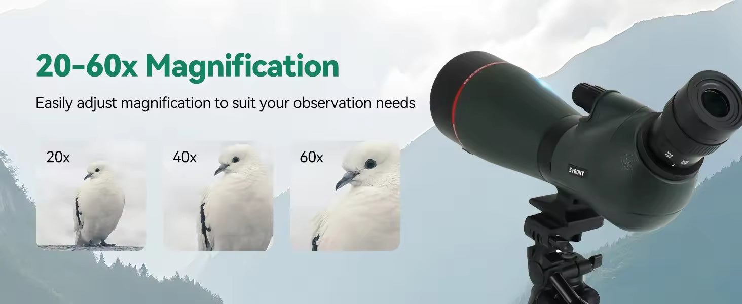SV406P 20-60X80 ED Extra-Low Dispersion Dual Focus Spotting Scope