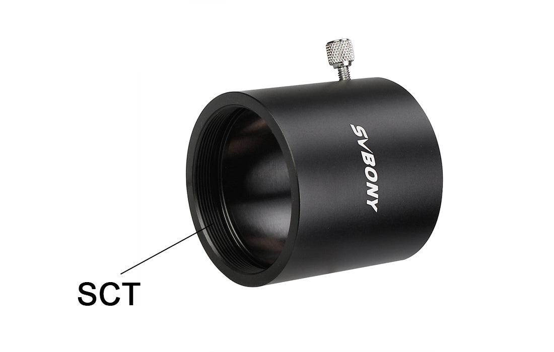 SV159 SCT to 2inch Eyepiece Adapter 55mm highlighting sct thread