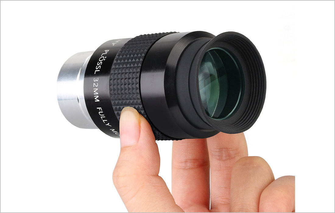 SVBONY SV131 Plossl Eyepiece 32mm 1.25" held aloft