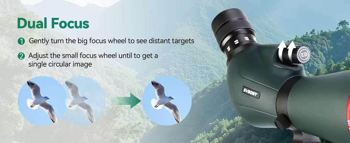SV406P 20-60X80 ED Extra-Low Dispersion Dual Focus Spotting Scope