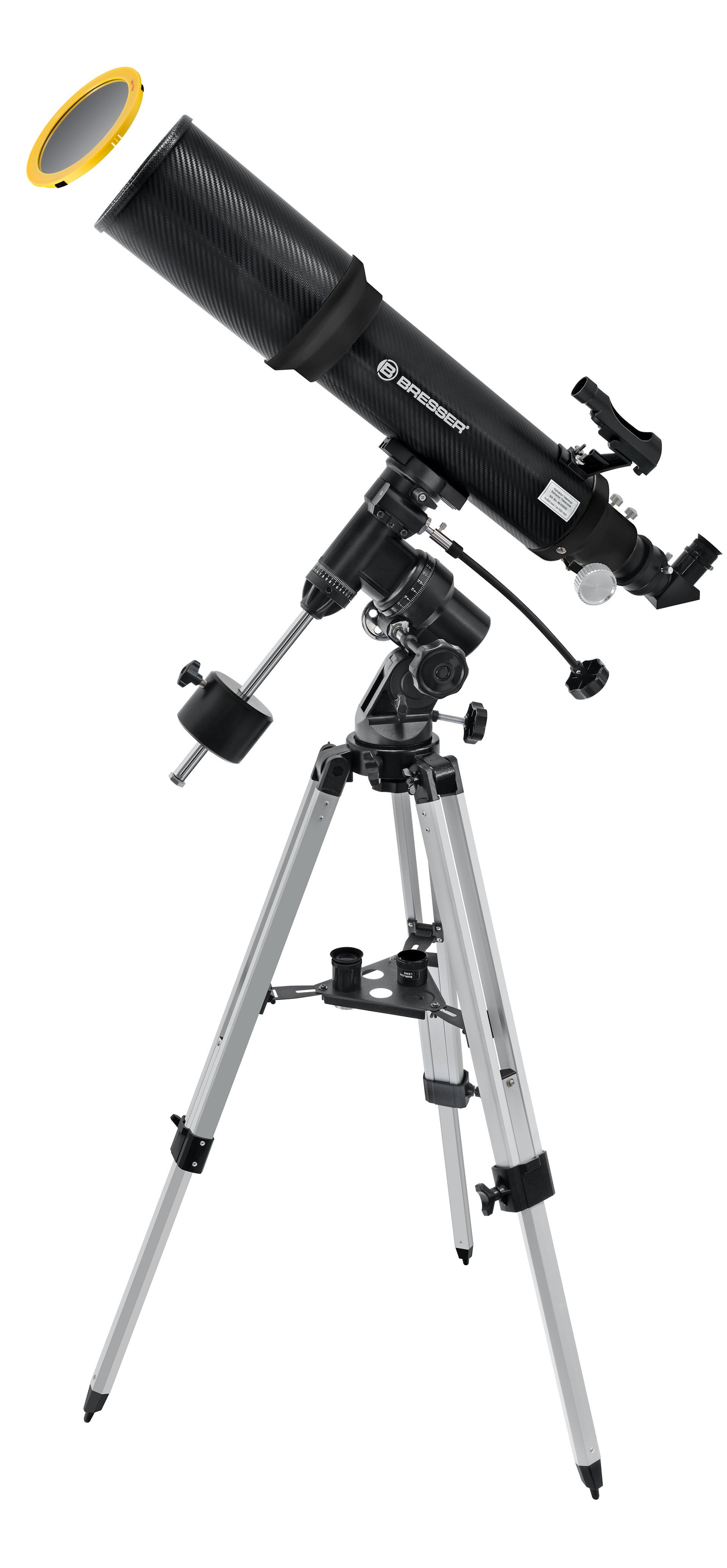 BRESSER PolarisII 102/600 EQ3 Refractor Telescope with Smartphone Ada