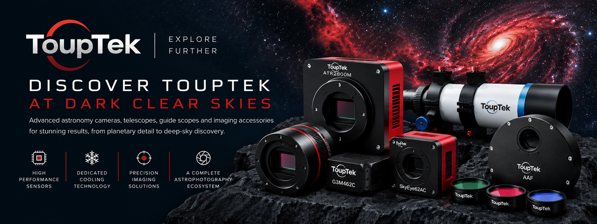 ToupTek astronomy cameras, telescopes and imaging accessories at Dark Clear Skies