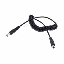 DC5.5*2.1 Male to Male Retractable Power Cable x2 with Spring | Dark Clear Skies