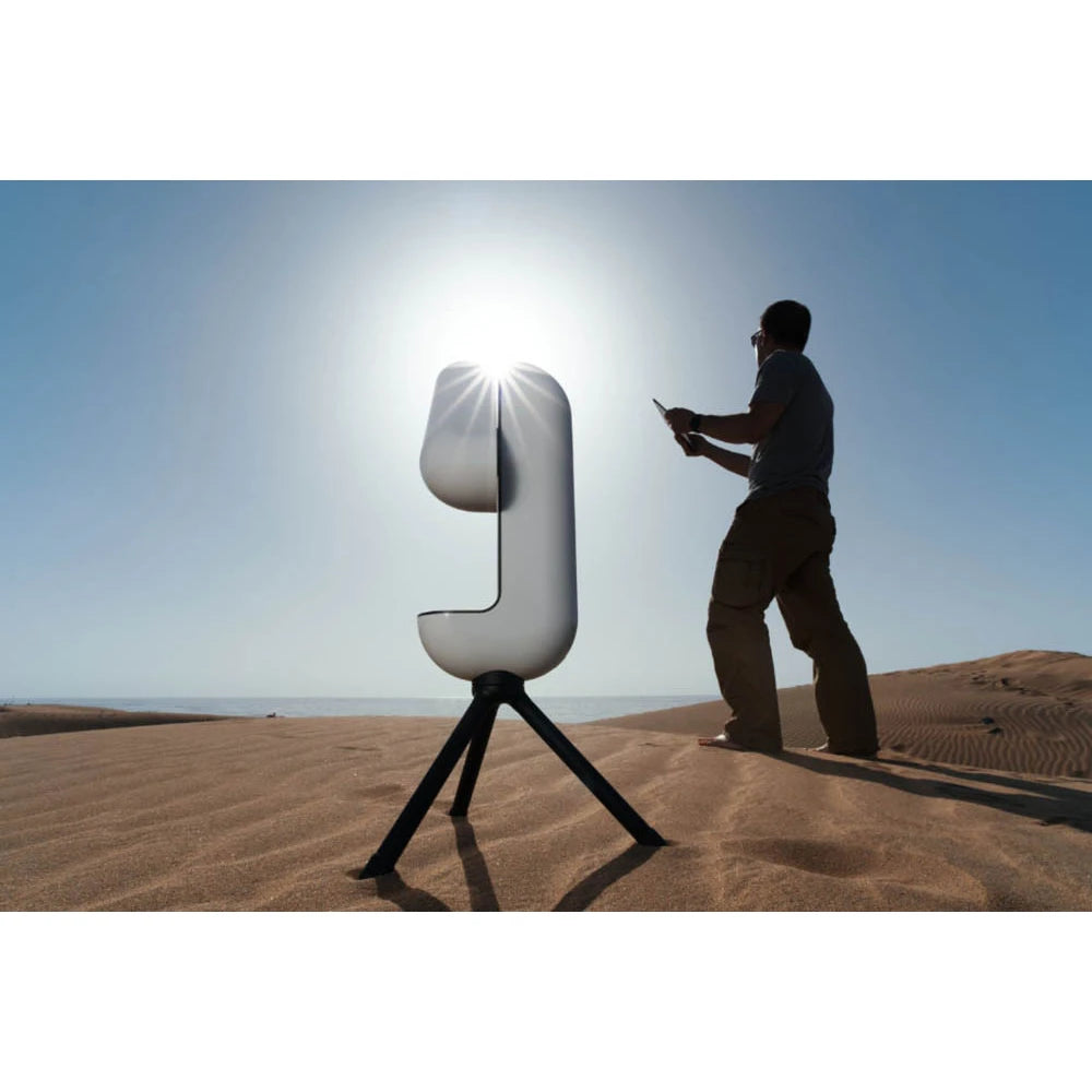 image of a man with the Vespera in the foreground