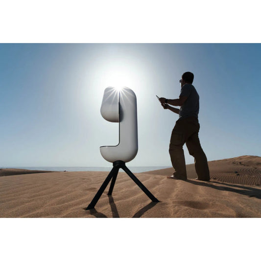 image of a man with the Vespera in the foreground