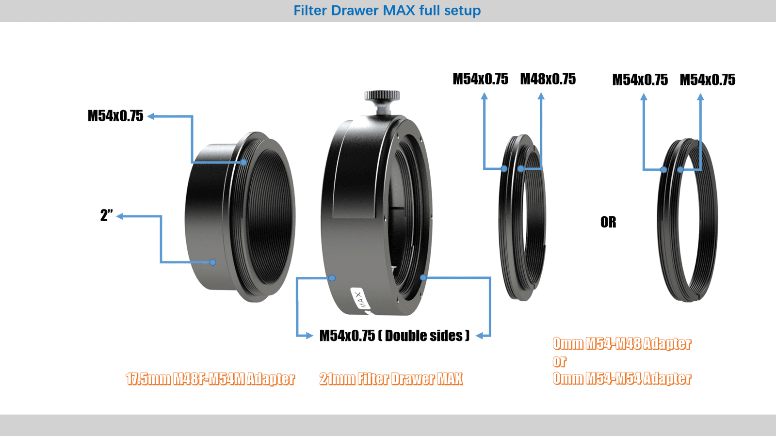 Filter Drawer MAX: Filter Holder for Astrophotography Dark Clear Skies