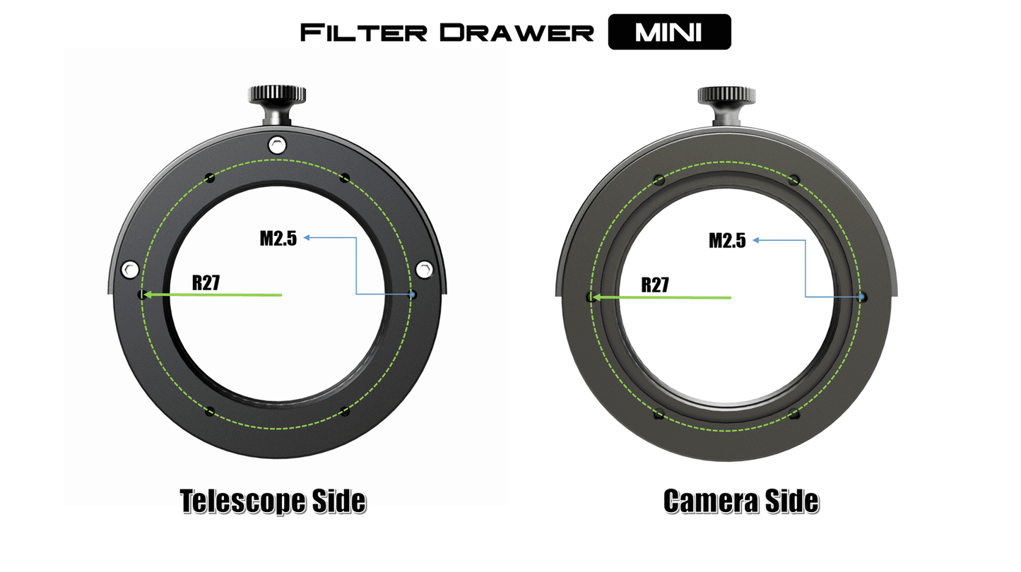 Filter Drawer MINI: Filter Holder for Ares Series | Dark Clear Skies.