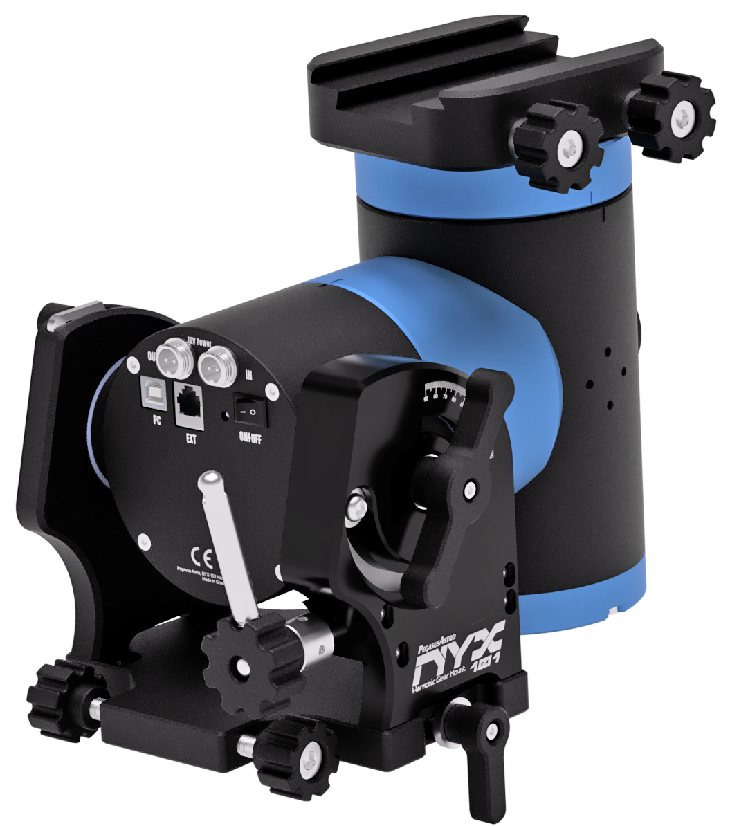 NYX101 Harmonic Mount + Saddle Powerbox+ Carbon Tripod + Half Pier + Adapter – Dark Clear Skies UK