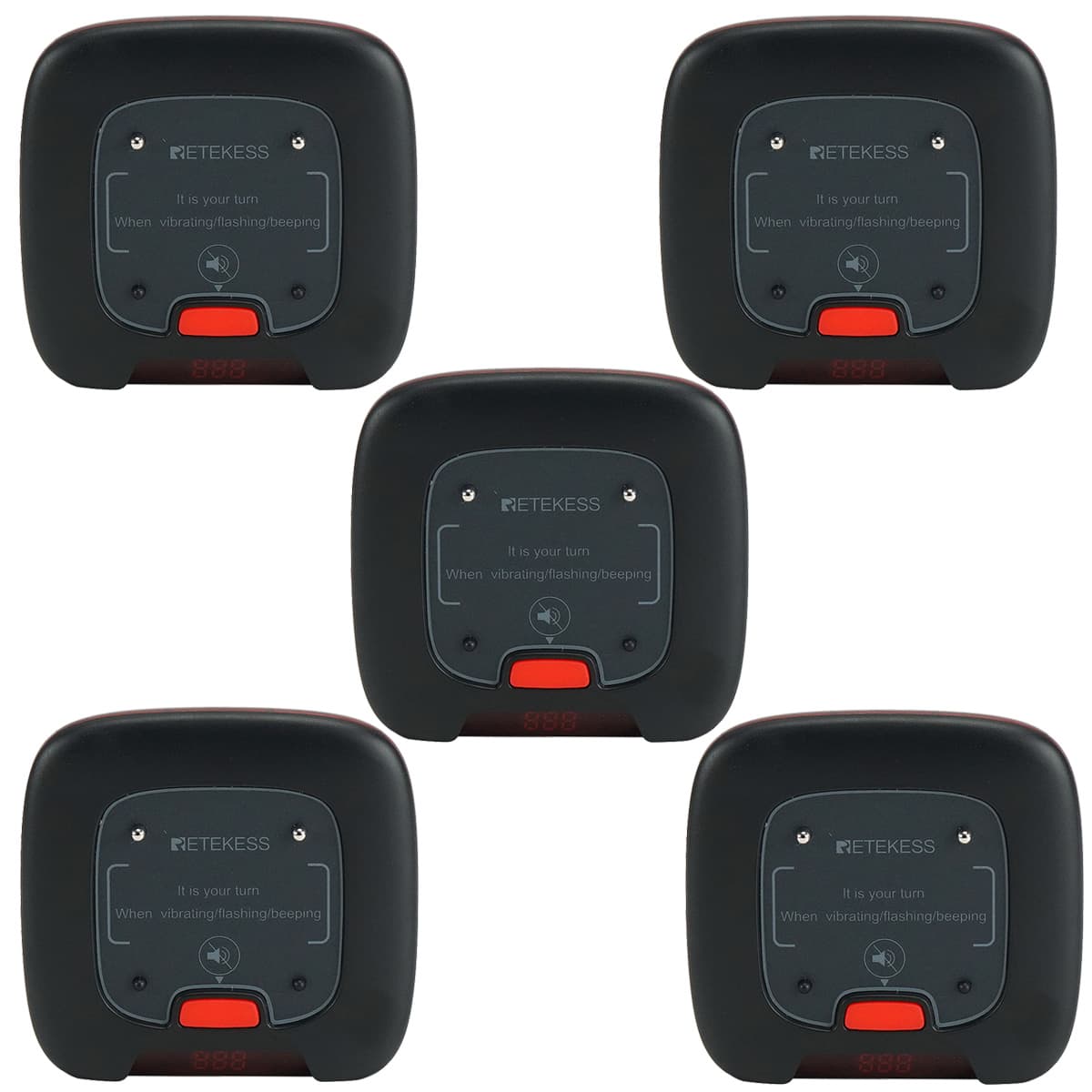 Retekess TD183 Pager System, Dual Charge Wireless Calling System ...