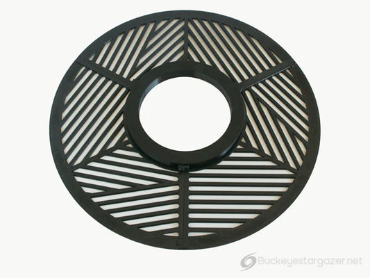 BuckeyeStargazer TriBahtinov Mask for Collimation and Focus with slotted design on a white background