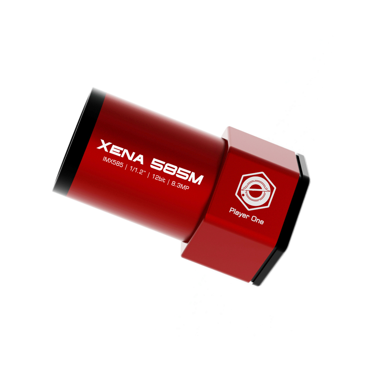 Red electronic device with 'XENA 58SM' branding on a white background