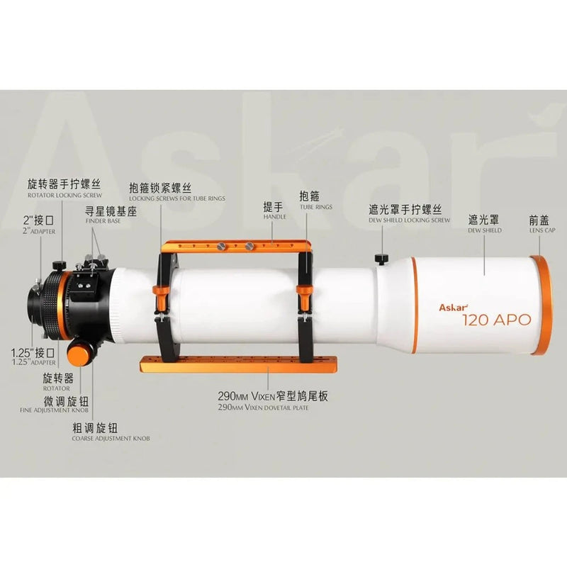 Askar 120APO Triplet f/7 Apochromatic Refractor Telescope