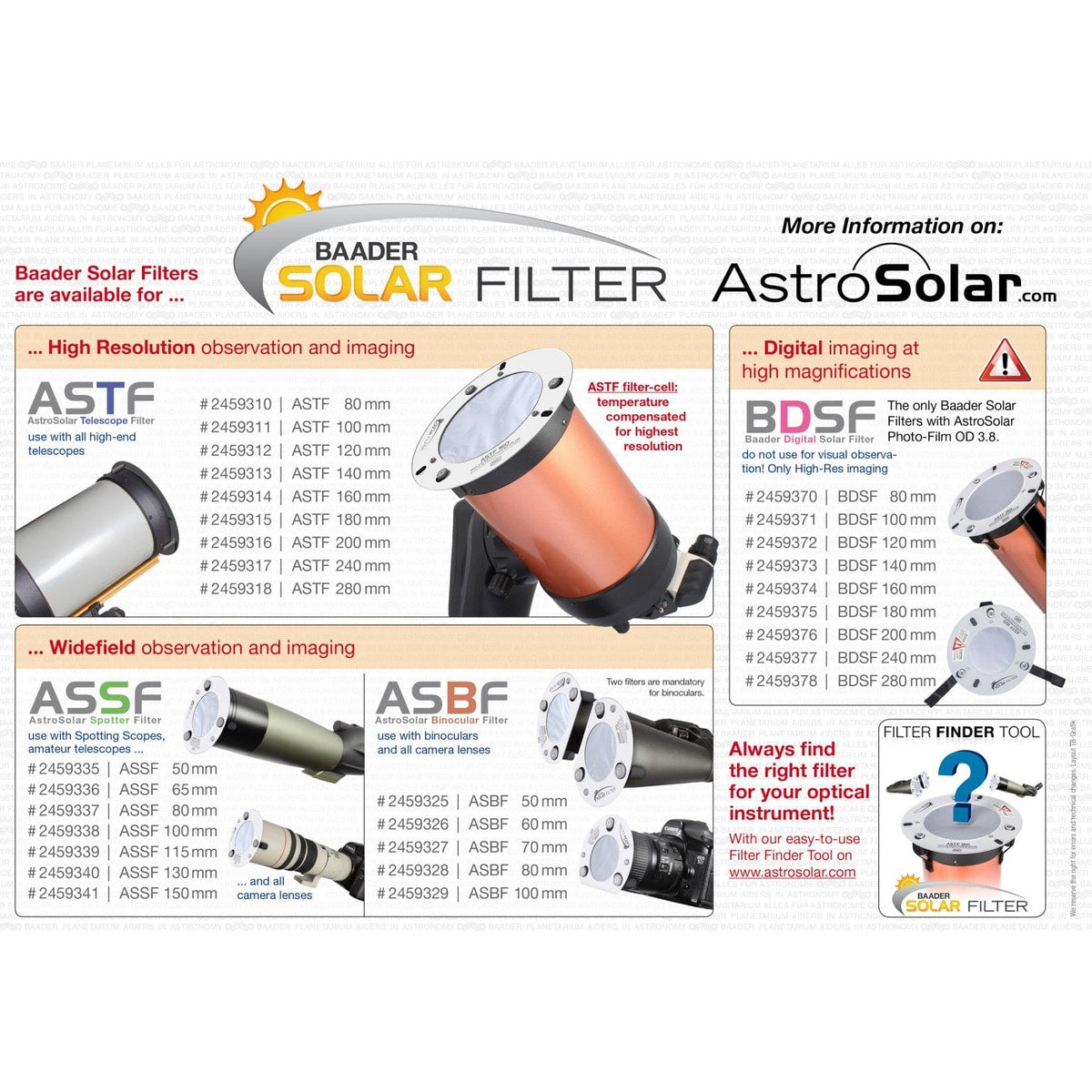 ASTF: AstroSolar Telescope Filters OD 5.0