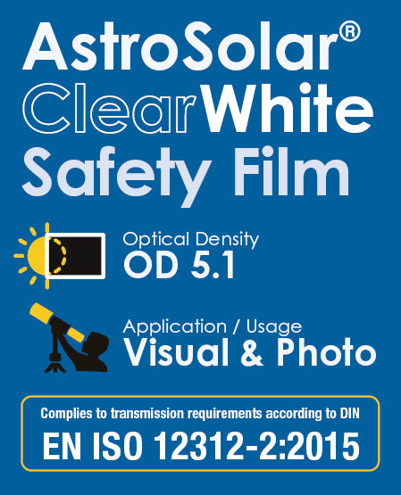 Baader AstroSolar ClearWhite Safety Film OD 5.1, 100 x 50 cm