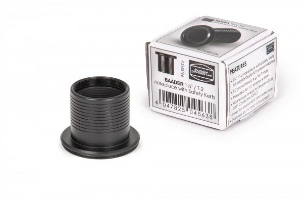 Baader 1.25″ / T-2 Nosepiece with Safety Kerfs – Dark Clear Skies UK
