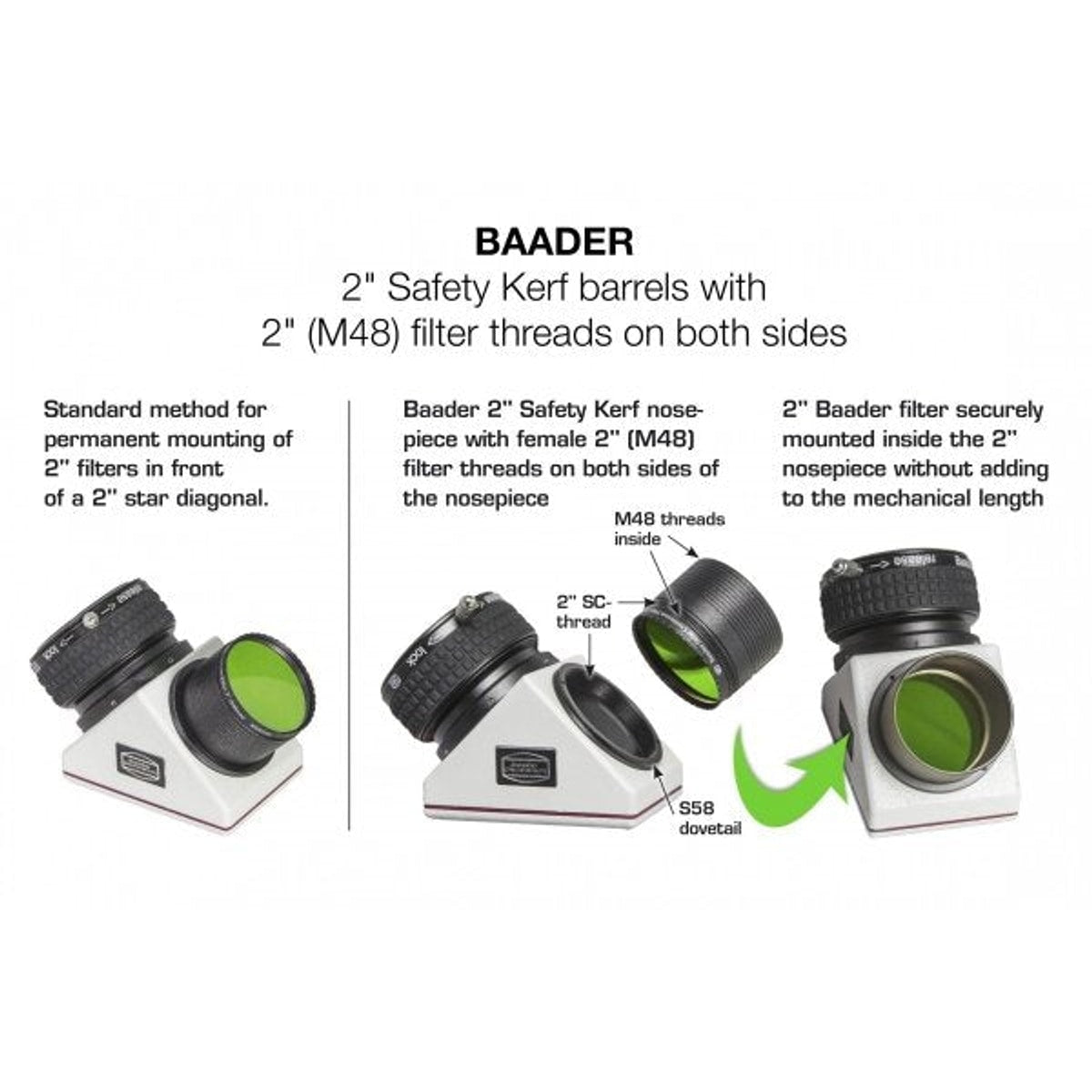 Baader 2″ ClickLock Diagonal Mirror – Dark Clear Skies UK