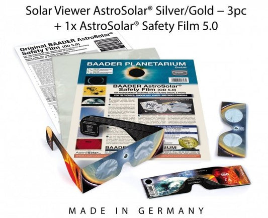 Baader AstroSolar Safety Film & Solar Viewers Bundle 3pc + A4