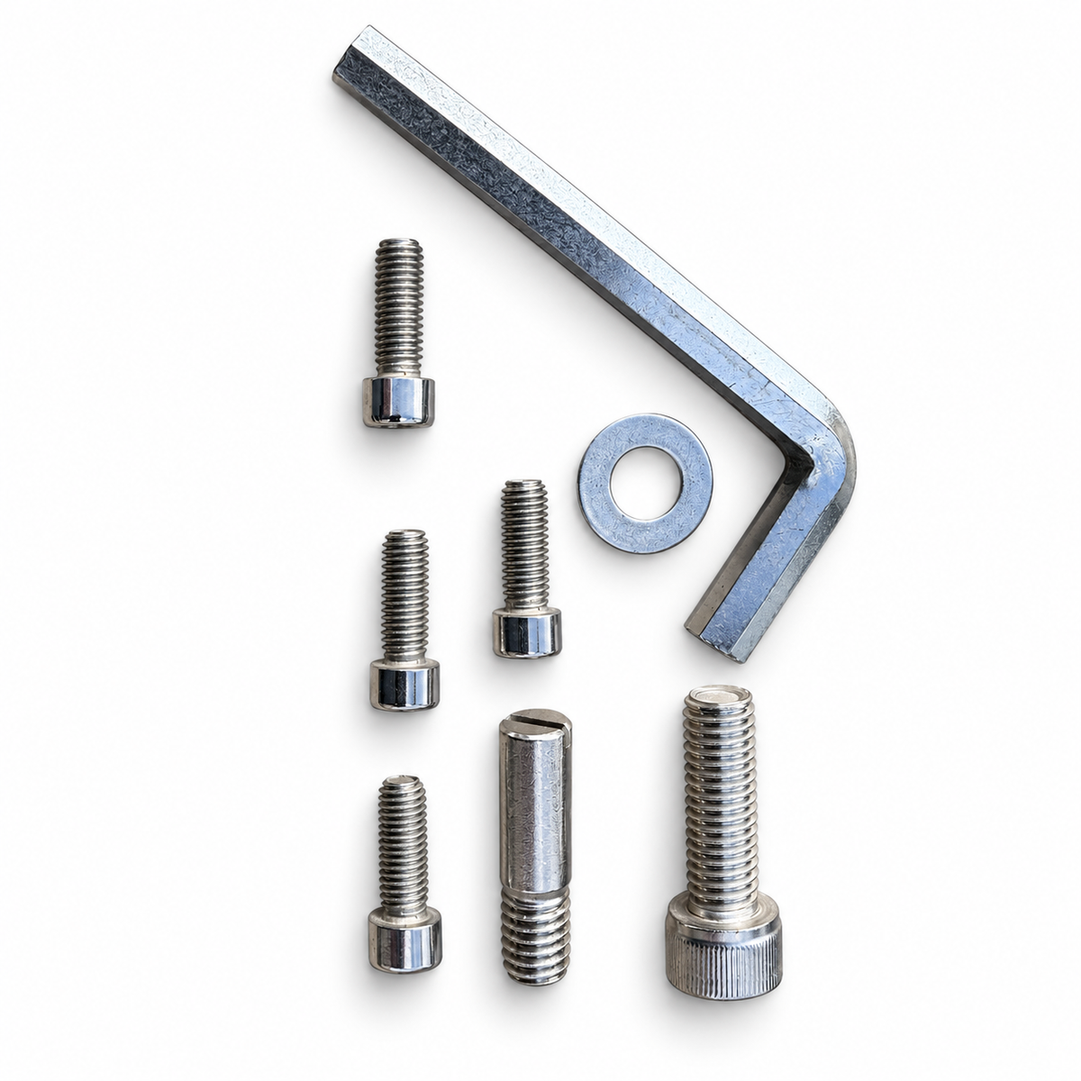 ASCENT 200 EQ3 supplied screws, washer, locating post and hex key