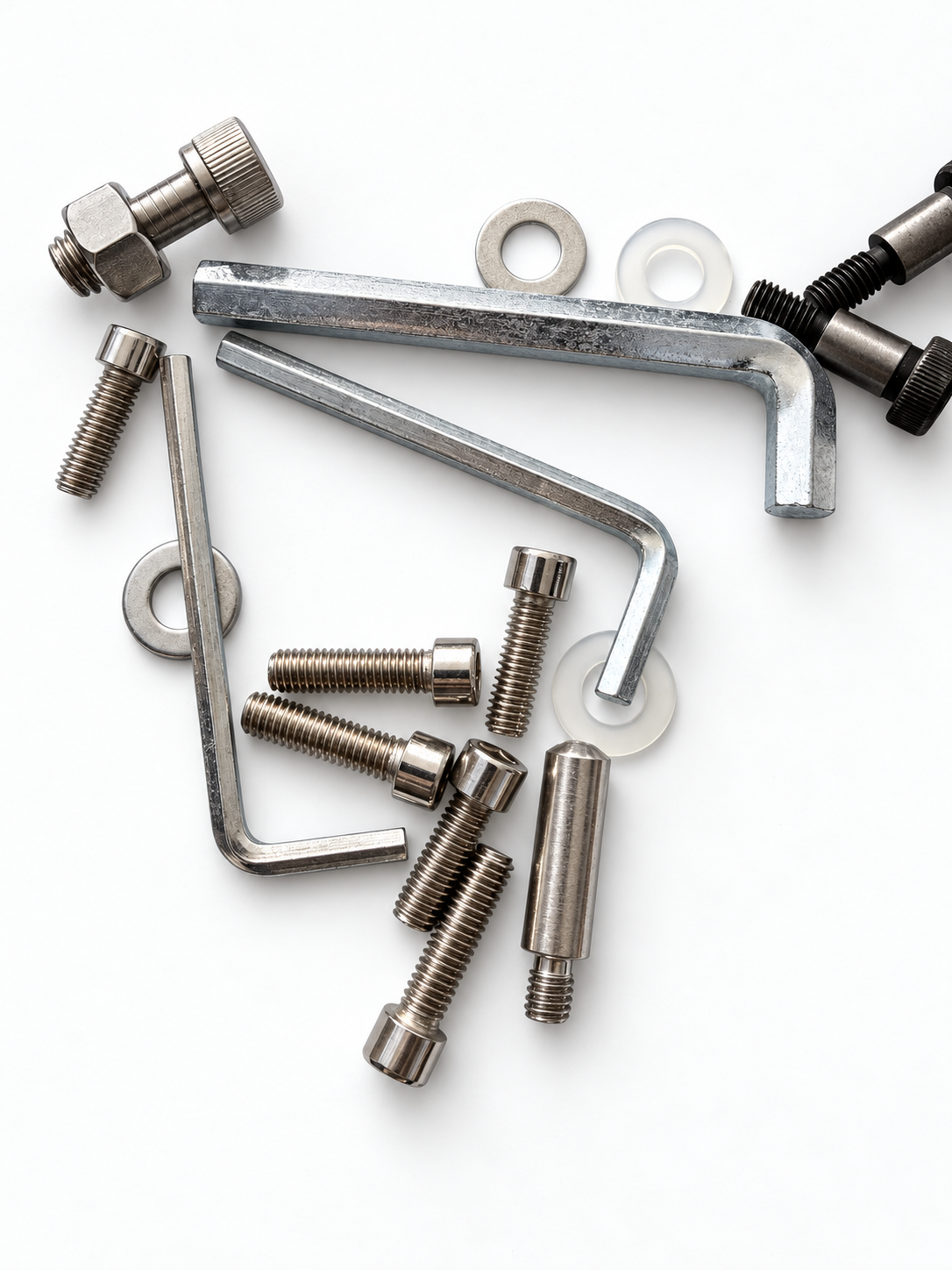 ASCENT 200 standard pier extension supplied fixing hardware, washers and hex keys