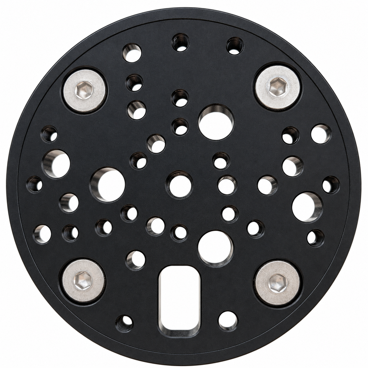 ASCENT 200 standard pier extension flat mounting plate with threaded holes and fixing slot