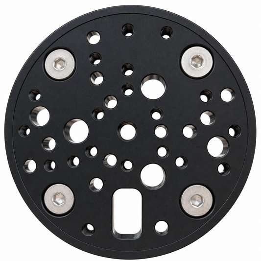 ASCENT 200 standard pier extension flat mounting plate with threaded holes and fixing slot