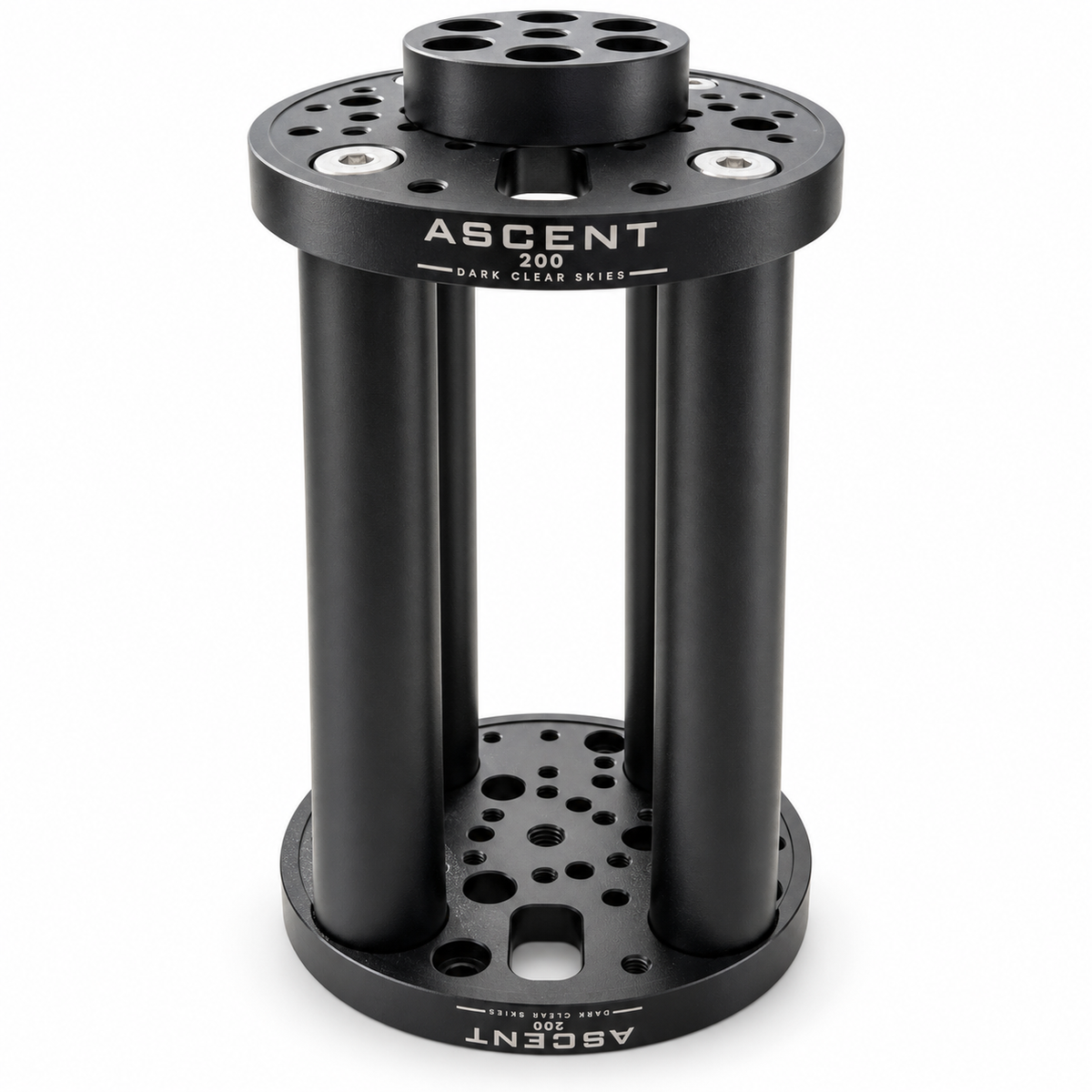 Dark Clear Skies ASCENT 200 standard 200mm pier extension, full-height front view