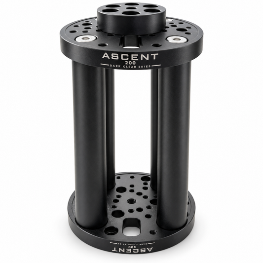 Dark Clear Skies ASCENT 200 standard 200mm pier extension, full-height front view