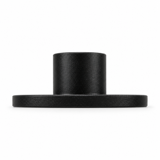 Side profile of the AXISBASE EQ6 adapter showing the flange and raised centre