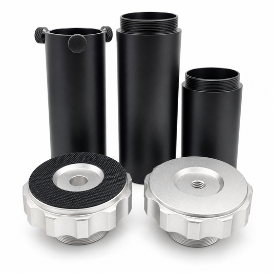 DCS tripod extension kit showing three tubes and two removable end plates