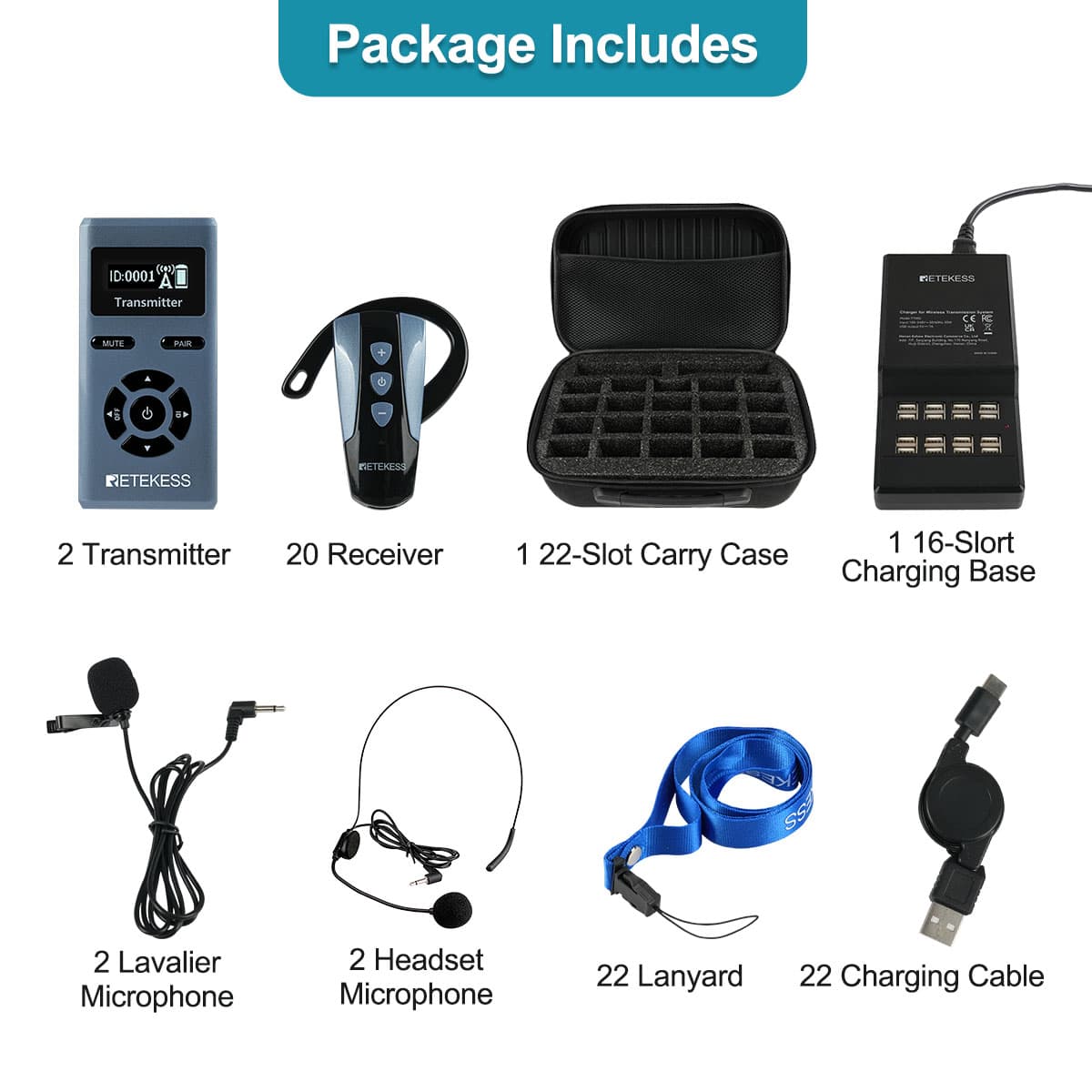 TT106S Tourism Earhook Receiver Wireless Tour Guide System-New Upgrade