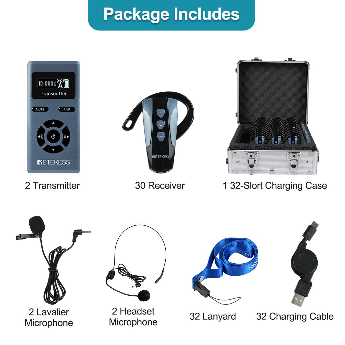 TT106S Tourism Earhook Receiver Wireless Tour Guide System-New Upgrade