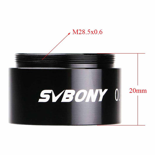 SVBONY 0.5x Focal Reducer 1.25 inch dimension
