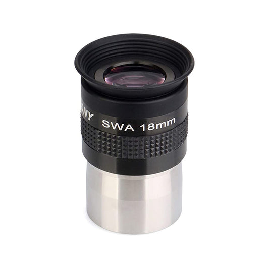 SV136 Telescope Eyepiece 1.25'' 18mm 72-Degree with 'SWA 18mm' marking on a white background