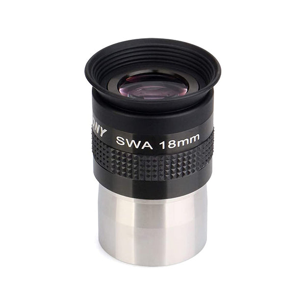 SV136 Telescope Eyepiece 1.25'' 18mm 72-Degree with 'SWA 18mm' marking on a white background