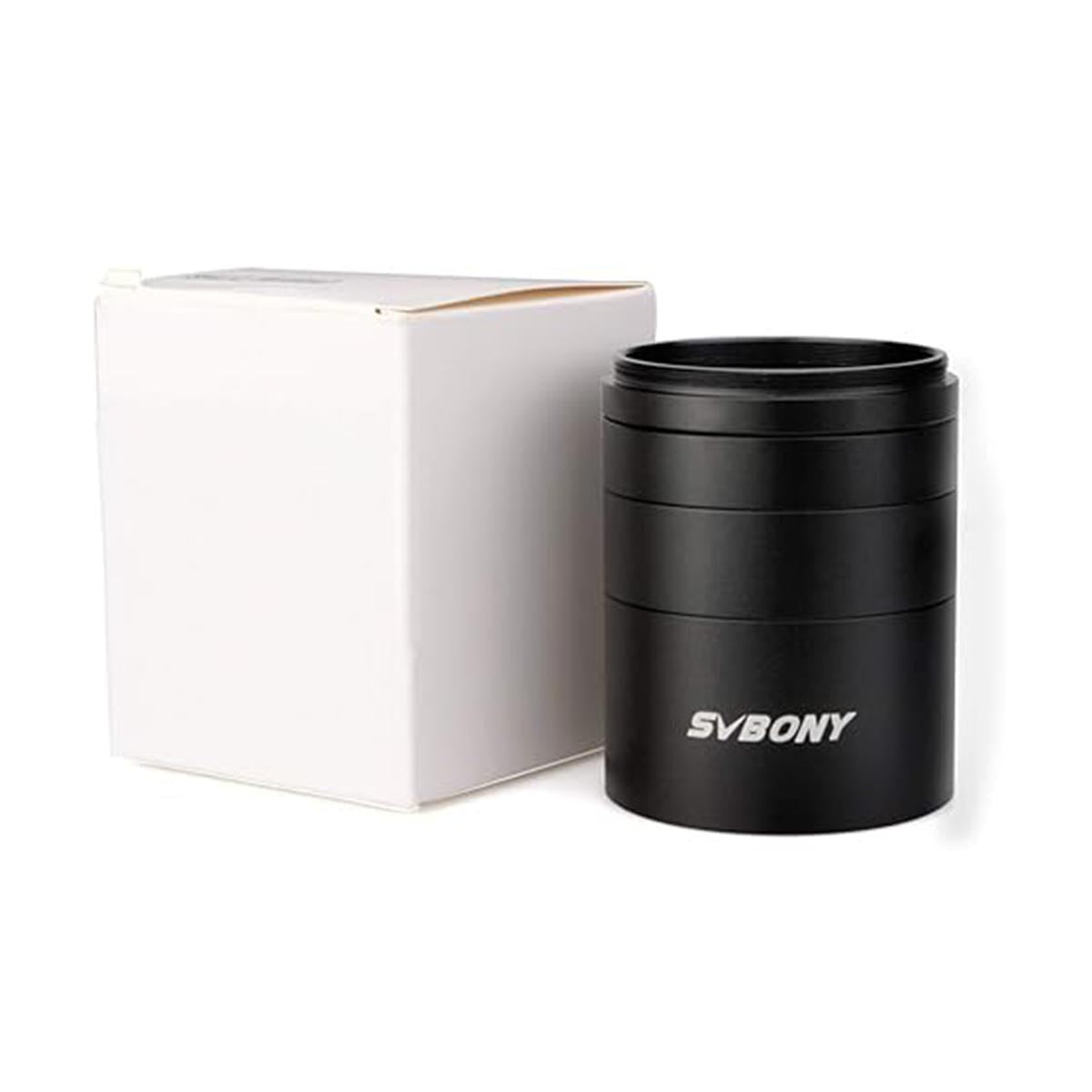 Black SvBONY container with a white box on a white background