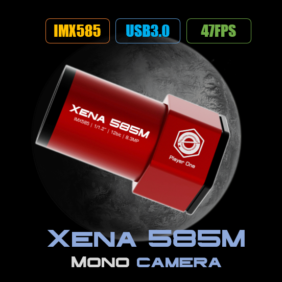 Player One Xena 585M Mono Guiding Camera (Sony IMX585, USB 3.0)