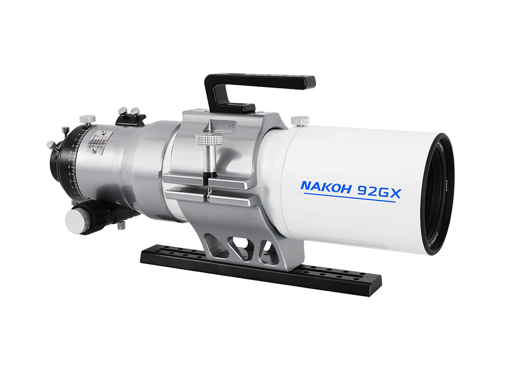 NAKOH 92GX 92mm Quintuplet Petzval APO Astrograph Telescope with precision CNC tube, dual-speed focuser and retractable dew shield.