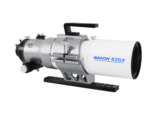 NAKOH 92GX 92mm Quintuplet Petzval APO Astrograph Telescope with precision CNC tube, dual-speed focuser and retractable dew shield.