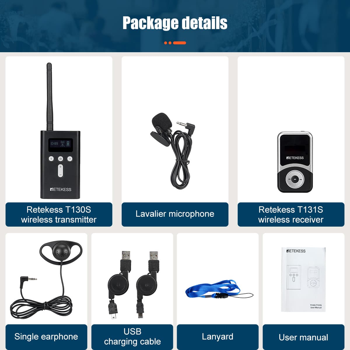 Retekess T130S T131S Tour Guide Solutions for Tourism with Charging Case