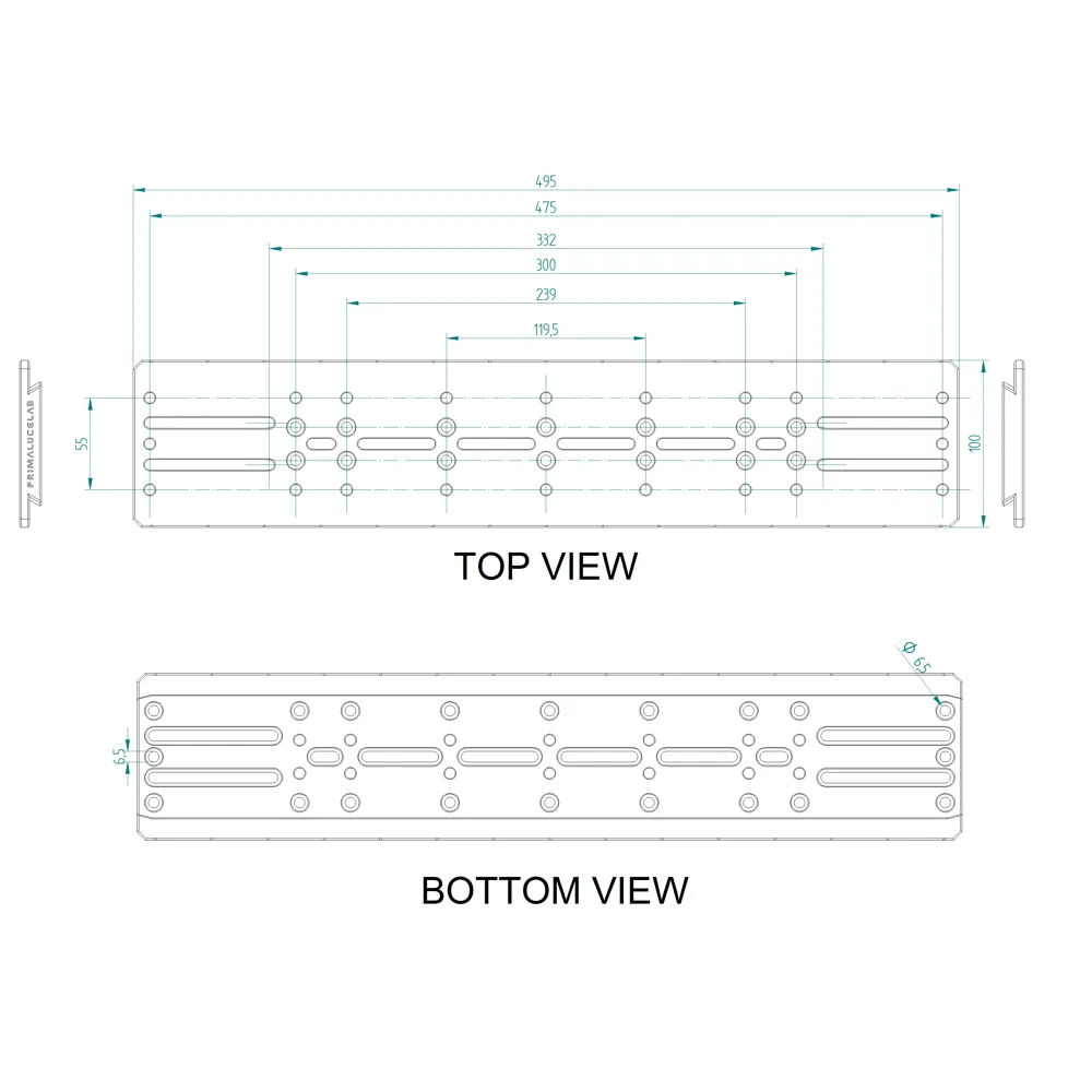 Primaluce Lab 495mm PLUS Losmandy Plate - Dovetail Bar - NEW VERSION
