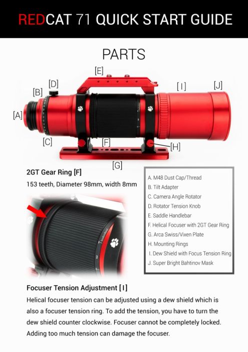 RedCat 71 APO 350mm f/4.9 Astrograph Telescope