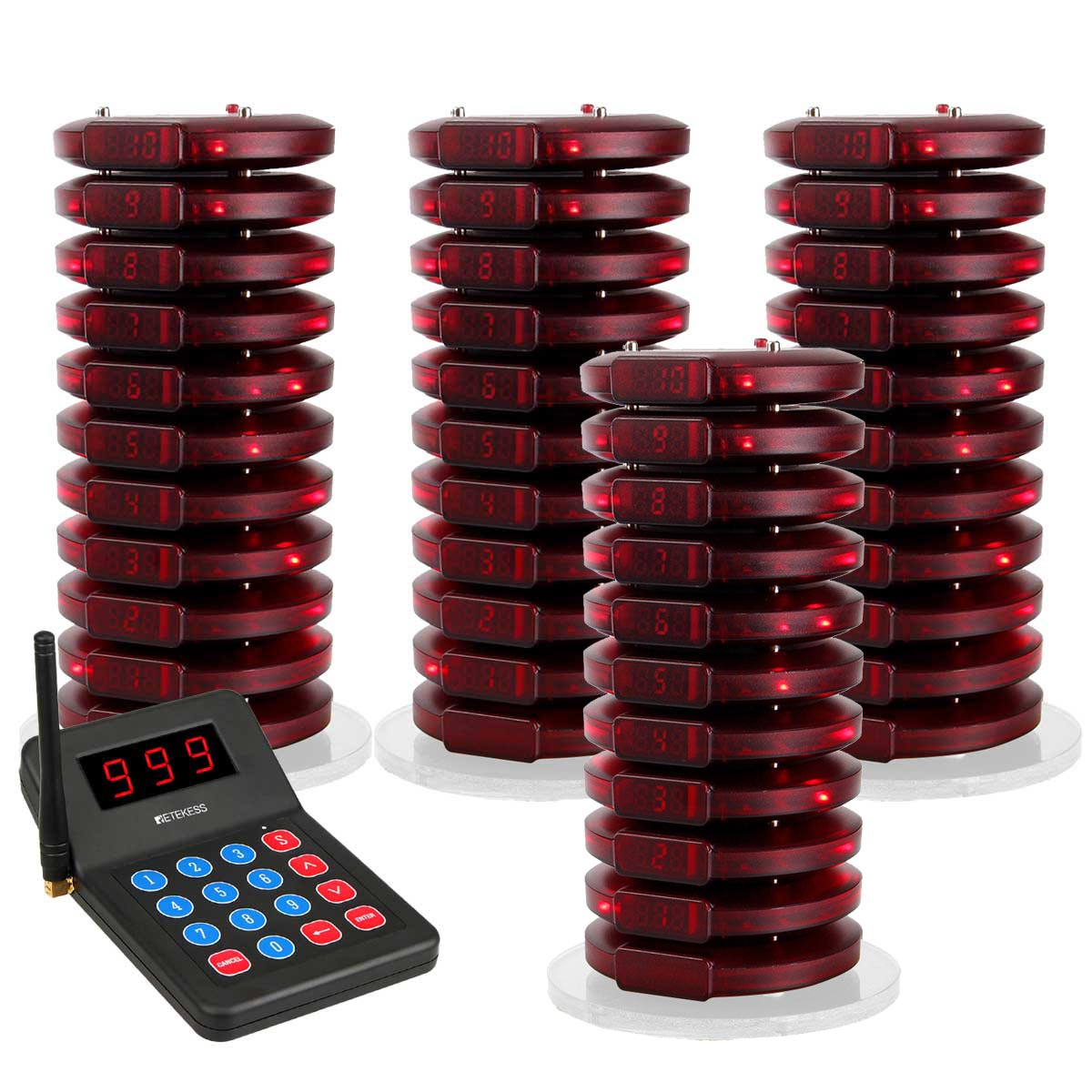 Retekess T119 Restaurant Pager System 1 Keypad 40 pagers
