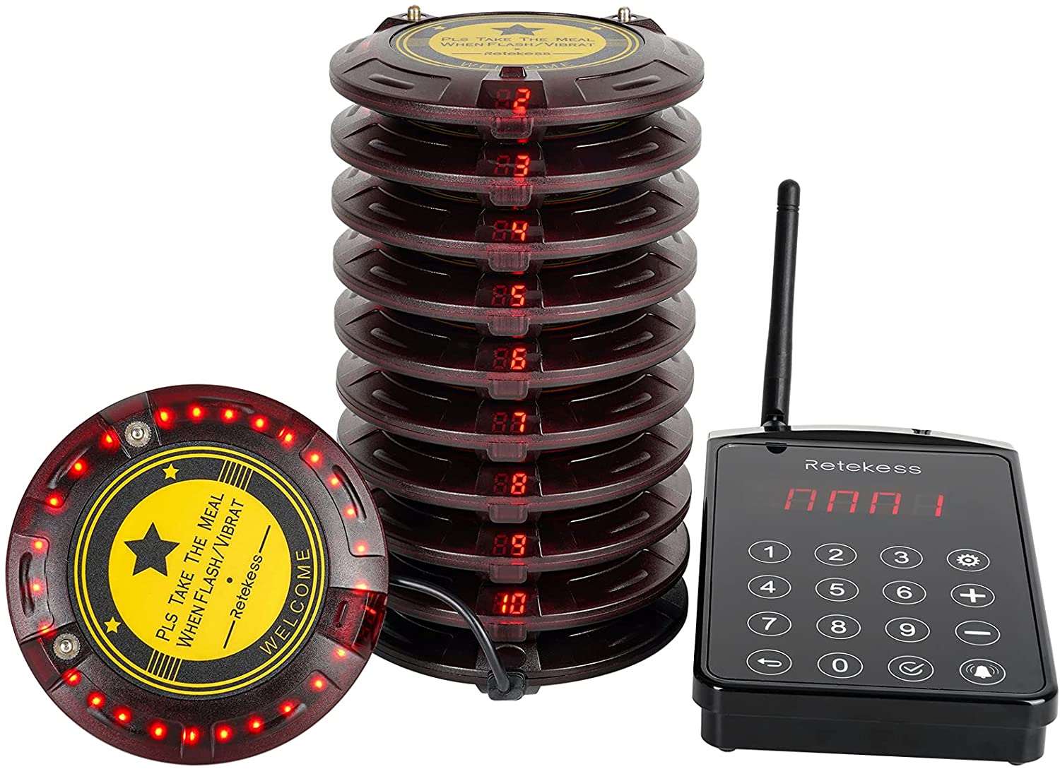 Retekess TD103 Restaurant Pager System. 1 Keypad 30 Pagers
